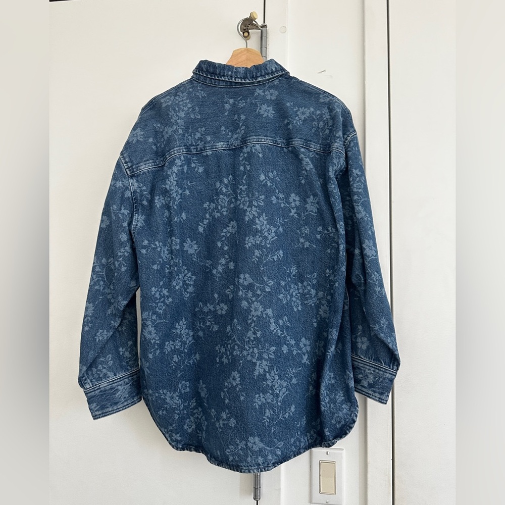 Rag & Bone Printed Denim Shirt Jacket - Picture 2 of 13